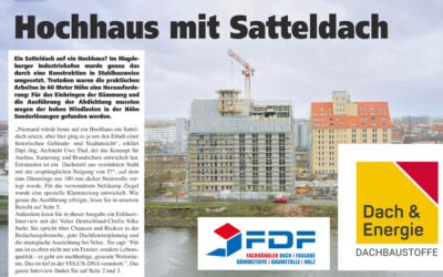 Dachdecker Neuigkeiten | Dachsanierung Hochhaus mit Satteldach